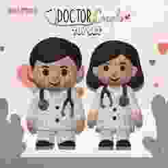 Cute Doctor Boy and Girl Couple – Knitted – Crochet