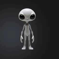 Cute Grey Alien - Classic Alien in Tender Version