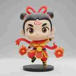 Cute Nezha STL File | 3D Printable Chinese Mythology Character