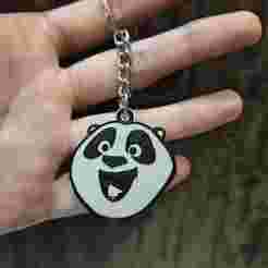 Cute Panda Keychain – 3D Printed Dual-Color PLA (Pause & Switch Method)