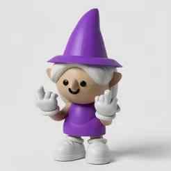 Cute witch middle fingers multicolor