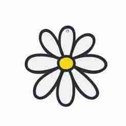 Daisy flower keychain bookmark