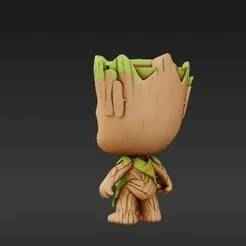 Dancing Forest Sprout Keychain Charm - Cute Stylized Miniature Plant Figure 3D Print Model