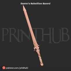 Dante Rebellion Sword – DmC 2013 Cosplay Prop Replica STL