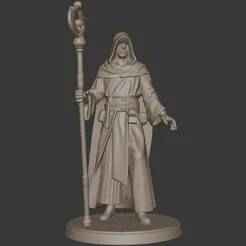 Dark Mage – Fantasy Sorcerer Figurine – 3D Print Model