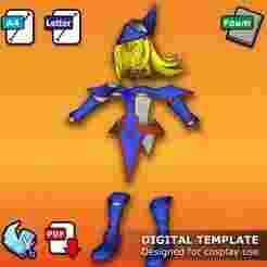Dark Magician Girl - Pepakura 3D Template