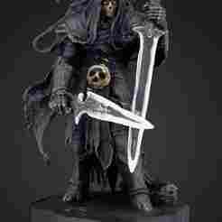 Dark Skeleton Warrior Double Blade - 3D action figure to print (STL)