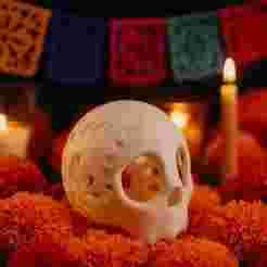 Decorative skull for the Day of the Dead