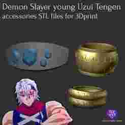 Demon Slayer young Uzui Tengen accessories STL files for 3Dprint