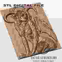 Demoness with Horns – Dark Fantasy Style – 3D STL Model