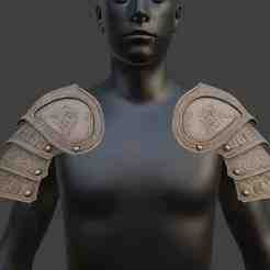 Detailed Medieval Shoulder Pauldrons
