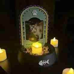 DIA DE MUERTOS MINI PET ALTAR - CAT VERSION