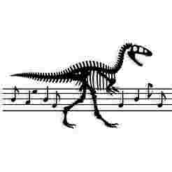 dinosaur skeleton walking along a music staff 1 - 2D/3D Wall Art STL+SVG For CNC Router, Plasma, Waterjet, Laser & 3D Printer