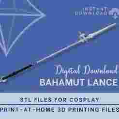 DION Bahamut Lance STL FILES [Final Fantasy xvi] Cosplay Prop | 3D Print Files | Instant Download