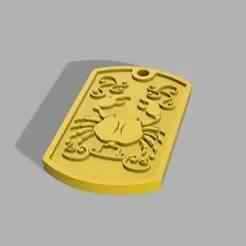 Dog Tag Cancer Saint Seiya (Knights of the Zodiac) Cancer