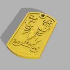 Dog Tag Scorpio Saint Seiya (Knights of the Zodiac) Scorpio