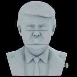 Donald Trump Bust – 3D Model for Printing, Collectible Statue, Political Figurine