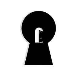 door floating inside a keyhole shape 2 - 2D/3D Wall Art STL+SVG For CNC Router, Plasma, Waterjet, Laser & 3D Printer