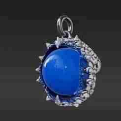 Dragon Claw Gem Keychain Charm - Elegant Fantasy Keyring Pendant 3D Model STL