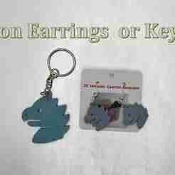 Dragon Earrings or Keychain - Grid Quest