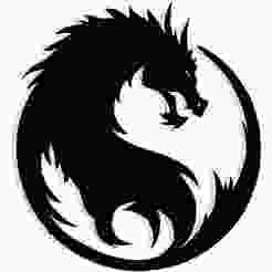 dragon in circular motion 1 - 2D/3D Wall Art STL+SVG For CNC Router, Plasma, Waterjet, Laser & 3D Printer