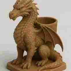 dragon pen holder stl