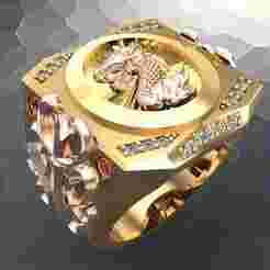 Dragon Rings - Patterned Rings - Mens ring - N1002