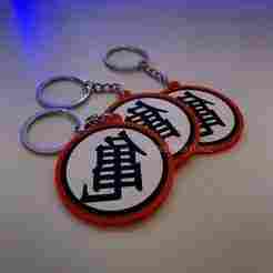 Dragonball Kame Logo Lamp Keychain 3D print model