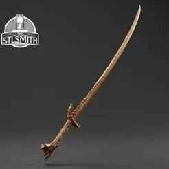 Dragonscale Blade Elden Ring Life Size Prop STL