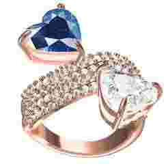 Dual Heart Engagement Ring