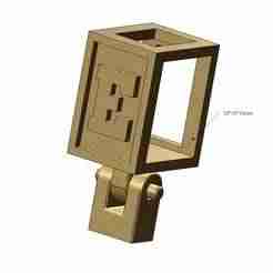 E letter varsity font 12x10x10mm enamel bail link 3D print model