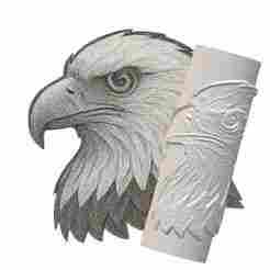 Eagle Head | Embossed Roller for Clay | Wildlife 3D Print Design