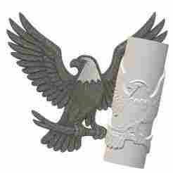 Eagle on Branch | Embossed Roller for Clay | Majestic Bird 3D Print Design