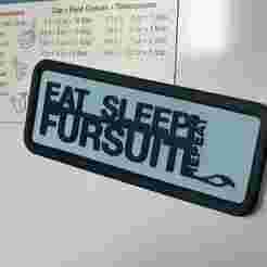 Eat Sleep Fursuit Repeat fridge magnet