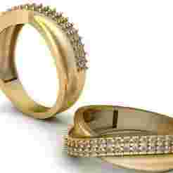 Edge Half Claw Set Diamond Ring