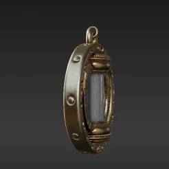 Elegant Miniature Rotating Ring Amulet - Realistic Hourglass Charm for FDM & Resin Printing