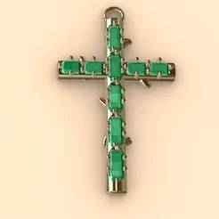 EMERALD CROSS PENDANT - CROSS