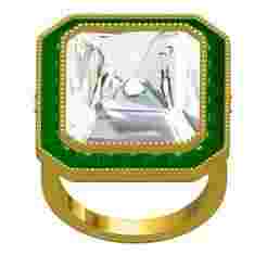 Emerald Cut Baguette Halo Cathedral Engagement Ring