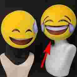 emoji head丨yellow people with tears of joy