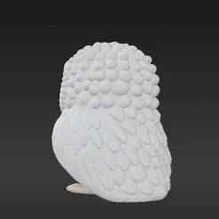 Enchanted Snowy Owl Keychain Charm 3D Print File - Cute Miniature Companion for Bags & Keys