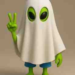 et, alien ghost, halloween decoration, fantasma de extraterrestre , hallowen enfeite