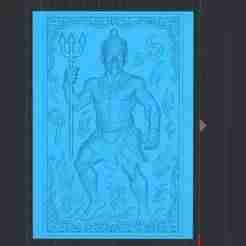 Exu in Bas-relief - STL Decorative Plate for 3D and CNC Printing