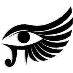 Eye of Horus with rays forming the shape of wings 1 - 2D/3D Wall Art STL+SVG For CNC Router, Plasma, Waterjet, Laser & 3D Printer