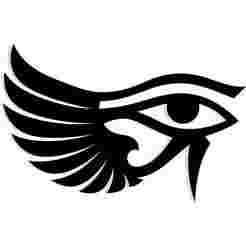 Eye of Horus with rays forming the shape of wings 2 - 2D/3D Wall Art STL+SVG For CNC Router, Plasma, Waterjet, Laser & 3D Printer
