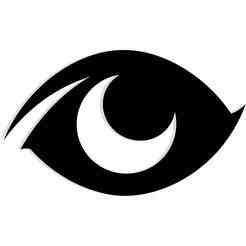 eye with a crescent moon inside the iris 2 - 2D/3D Wall Art STL+SVG For CNC Router, Plasma, Waterjet, Laser & 3D Printer