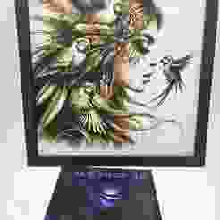 FACE WITH BIRDS