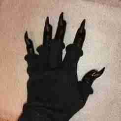 Fake nails for therian, gothic, disguise