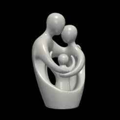 Family Embrace Sculpture - Unity & Love Art Print