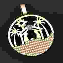 Family Gold Pendant 3d printable model