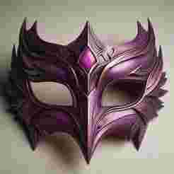 Fantasy Masquerade Mask 3D Model for Cosplay, Party, and 3D Printing